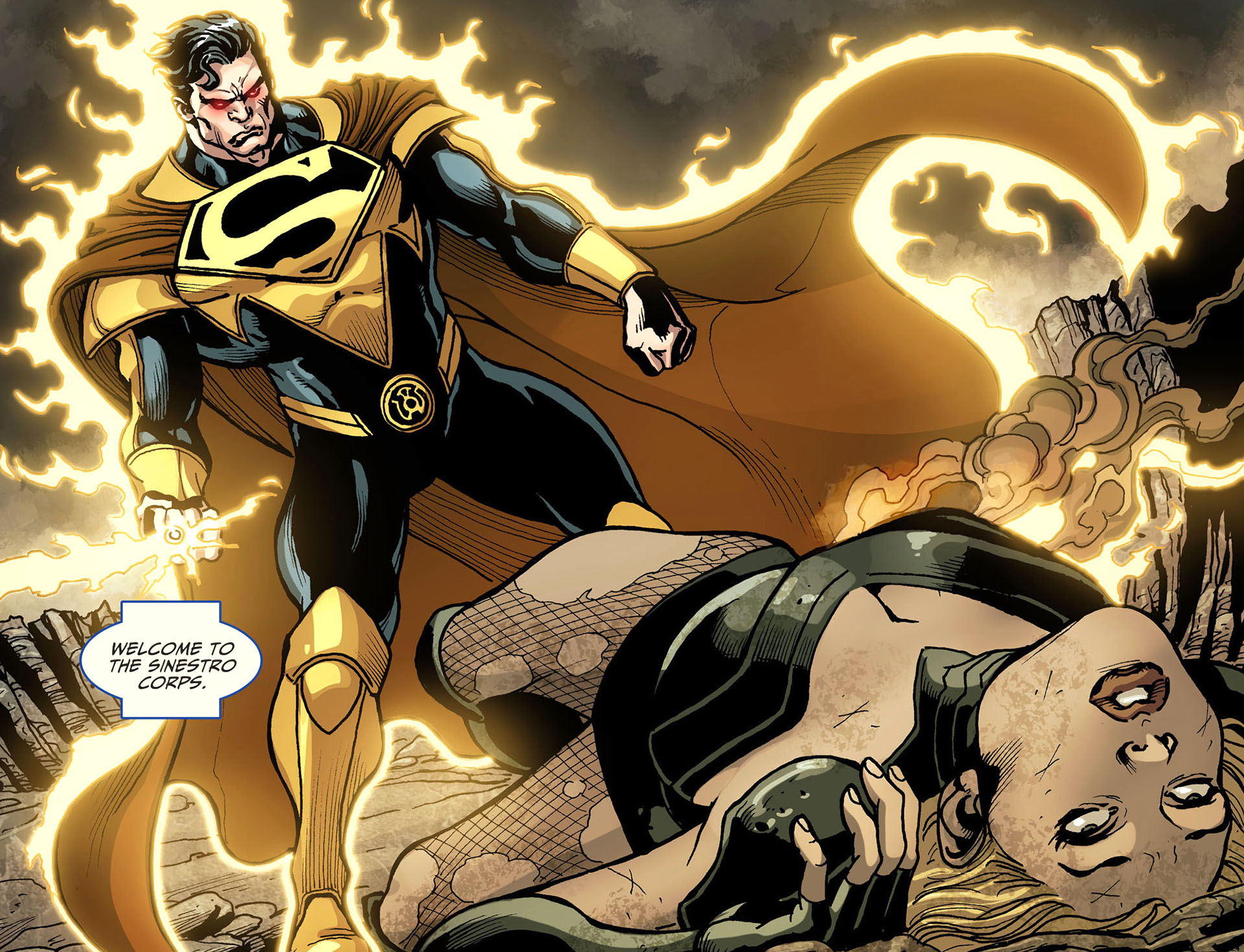 Superman vs. Goku Superman-with-a-sinestro-corps-ring-5