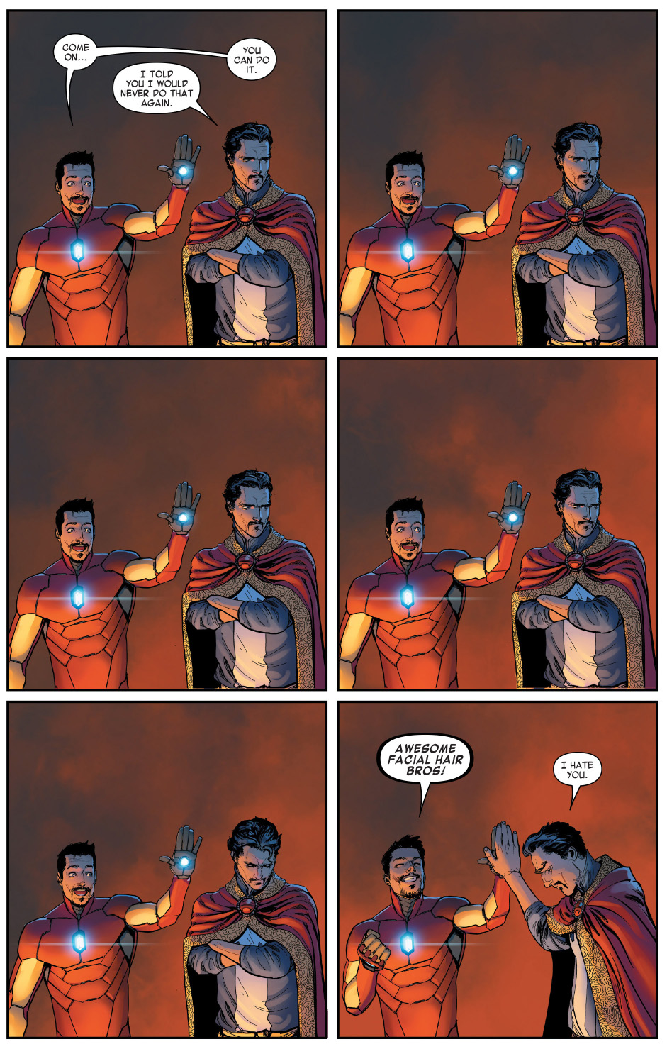 Iron Man And Doctor Strange High Fives  Comicnewbies