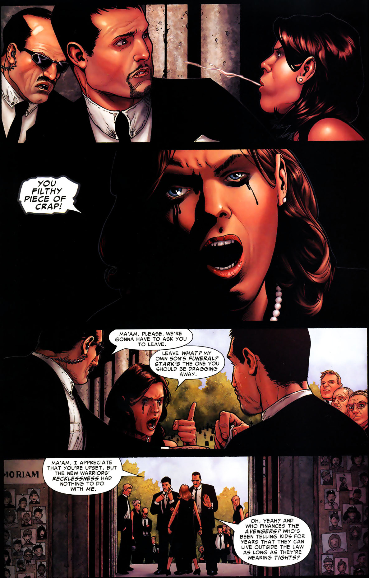 Miriam Sharpe Blames Tony Stark For Her Son S Death Comicnewbies
